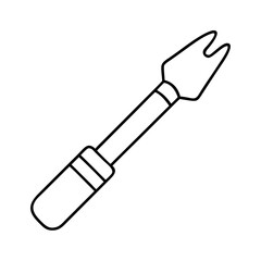paintbrush icon, paintbrush line art - simple line art of paintbrush, perfect for paintbrush logos and icons