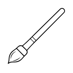 paintbrush icon, paintbrush line art - simple line art of paintbrush, perfect for paintbrush logos and icons