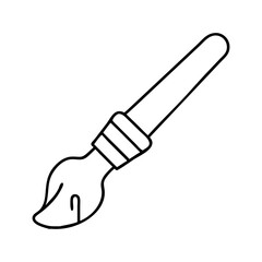 paintbrush with fine tip icon, paintbrush with fine tip line art - simple line art of paintbrush with fine tip, perfect for paintbrush with fine tip logos and icons