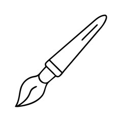 paintbrush with fine tip icon, paintbrush with fine tip line art - simple line art of paintbrush with fine tip, perfect for paintbrush with fine tip logos and icons