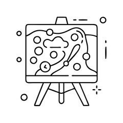 paint by numbers icon, paint by numbers line art - simple line art of paint by numbers, perfect for paint by numbers logos and icons