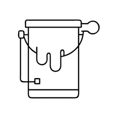 paint can icon, paint can line art - simple line art of paint can, perfect for paint can logos and icons