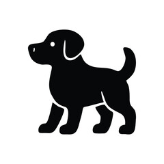 dog logo icon simple vector black color