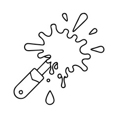 paint splatter icon, paint splatter line art - simple line art of paint splatter, perfect for paint splatter logos and icons