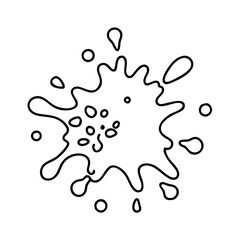 paint splatter icon, paint splatter line art - simple line art of paint splatter, perfect for paint splatter logos and icons