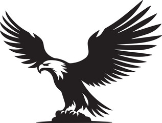 Beautiful Black Eagle Vector Silhouette Art This Is An Editable And Printable Vector Eps File
