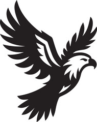 Fototapeta premium Beautiful Black Eagle Vector Silhouette Art This Is An Editable And Printable Vector Eps File 
