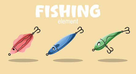 illustration of fishing equipment