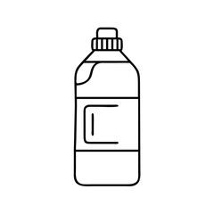 paint thinner bottle icon, paint thinner bottle line art - simple line art of paint thinner bottle, perfect for paint thinner bottle logos and icons