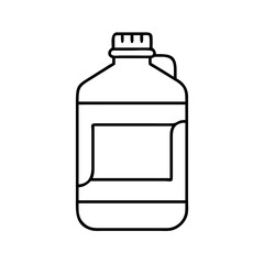 paint thinner bottle icon, paint thinner bottle line art - simple line art of paint thinner bottle, perfect for paint thinner bottle logos and icons