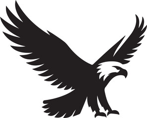 Obraz premium Beautiful Black Eagle Vector Silhouette Art This Is An Editable And Printable Vector Eps File 