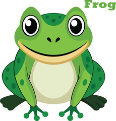 Fototapeta premium green frog cartoon