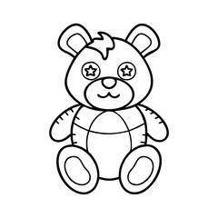 park mascot plush toy icon, park mascot plush toy line art - simple line art of park mascot plush toy, perfect for park mascot plush toy logos and icons