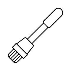 pastry brush icon, pastry brush line art - simple line art of pastry brush, perfect for pastry brush logos and icons
