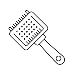 pet grooming brush icon, pet grooming brush line art - simple line art of pet grooming brush, perfect for pet grooming brush logos and icons