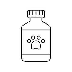pet medication bottle icon, pet medication bottle line art - simple line art of pet medication bottle, perfect for pet medication bottle logos and icons