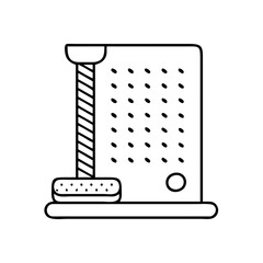 pet scratching pad icon, pet scratching pad line art - simple line art of pet scratching pad, perfect for pet scratching pad logos and icons