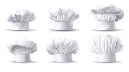 Realistic chef hats collection