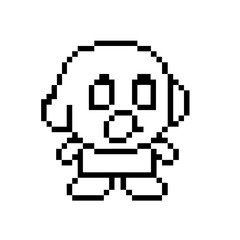 pixelated character sprite icon, pixelated character sprite line art - simple line art of pixelated character sprite, perfect for pixelated character sprite logos and icons