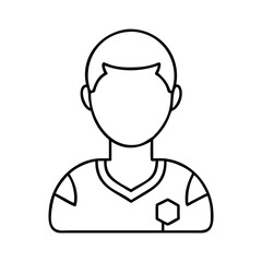 player avatar icon, player avatar line art - simple line art of player avatar, perfect for player avatar logos and icons