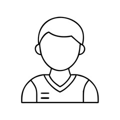 player avatar icon, player avatar line art - simple line art of player avatar, perfect for player avatar logos and icons