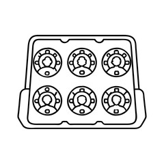 player token tray icon, player token tray line art - simple line art of player token tray, perfect for player token tray logos and icons