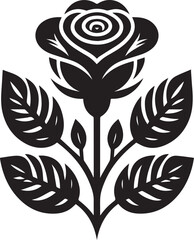 Beautiful Black Rose Vector Silhouette Art This Is An Editable And Printable Vector Eps File
