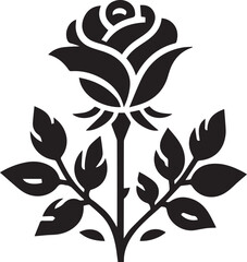 Beautiful Black Rose Vector Silhouette Art This Is An Editable And Printable Vector Eps File
