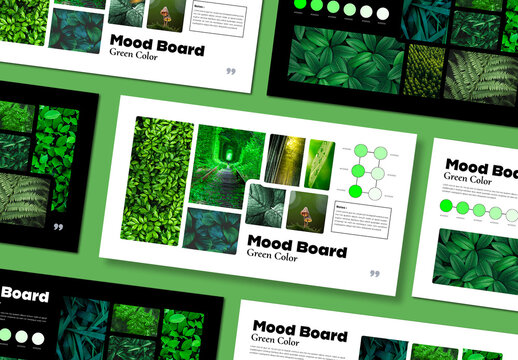 Nature Moodboard Layout with Green