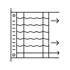 pool depth chart icon, pool depth chart line art - simple line art of pool depth chart, perfect for pool depth chart logos and icons