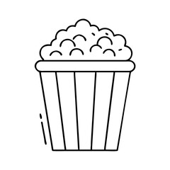 popcorn bucket icon, popcorn bucket line art - simple line art of popcorn bucket, perfect for popcorn bucket logos and icons