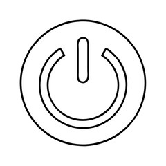 power button icon, power button line art - simple line art of power button, perfect for power button logos and icons