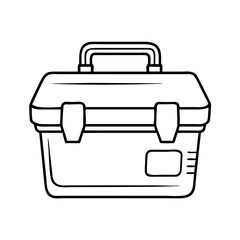 portable toolbox icon, portable toolbox line art - simple line art of portable toolbox, perfect for portable toolbox logos and icons