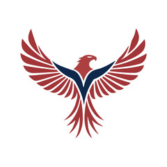 Flying eagle logo design and Stylized bird logotype.