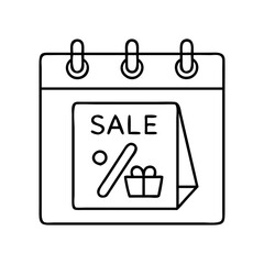 retail sale event icon, retail sale event line art - simple line art of retail sale event, perfect for retail sale event logos and icons