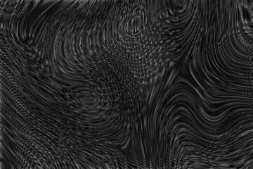 Czarne abstrakcyjne tło z falującym wzorem i efektem tekstury, elegancki motyw graficzny do projektów © Henryk Guziak