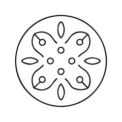 Fototapeta premium sand dollar icon, sand dollar line art - simple line art of sand dollar, perfect for sand dollar logos and icons