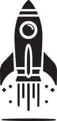 Beautiful Black Rocket Vector Silhouette Art This Is An Editable And Printable Vector Eps File
