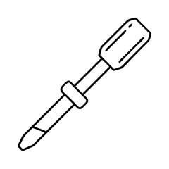 screwdriver icon, screwdriver line art - simple line art of screwdriver, perfect for screwdriver logos and icons