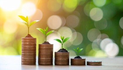 Powerful visual of a growth chart formed by plants and coins, symbolizing the rise and sustainability of MSMEs