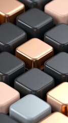 Abstract Geometric Shapes Background Shiny Metallic Texture