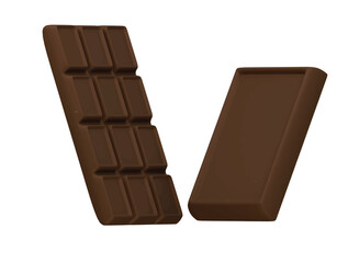 chocolate icon 3d illustration render