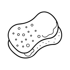 sponge for blending icon, sponge for blending line art - simple line art of sponge for blending, perfect for sponge for blending logos and icons