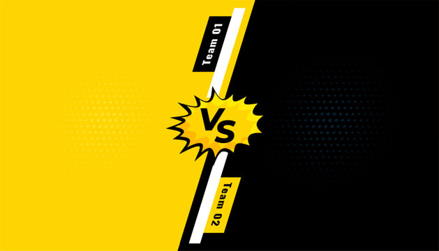 yellow and black duel team combat background with blast effect