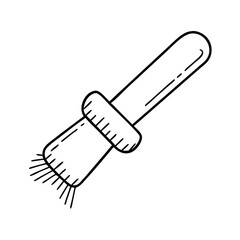 stipple brush icon, stipple brush line art - simple line art of stipple brush, perfect for stipple brush logos and icons