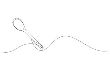 Wooden Spoons continuous one line drawing