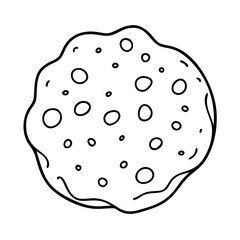 sugar cookie icon, sugar cookie line art - simple line art of sugar cookie, perfect for sugar cookie logos and icons