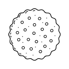 sugar cookie icon, sugar cookie line art - simple line art of sugar cookie, perfect for sugar cookie logos and icons