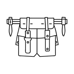 tool belt icon, tool belt line art - simple line art of tool belt, perfect for tool belt logos and icons