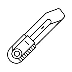 utility knife icon, utility knife line art - simple line art of utility knife, perfect for utility knife logos and icons